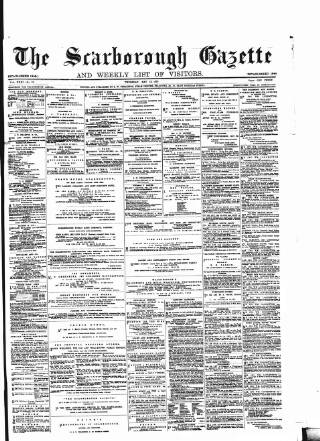 cover page of Scarborough Gazette published on May 13, 1875
